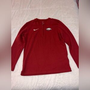 Arkansas Razorbacks 1/2 Zip Long Sleeve Shirt Nike